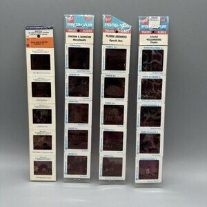 Vintage GAF Pana-Vue Travel Slides Lot of 3 Massachusetts Virginia